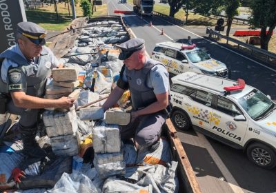 Homem é preso ao transportar tabletes de cocaína entre carga de carvão vegetal na rodovia Marechal Rondon